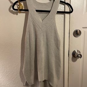 Grey All Saints Sweater style tank top. Slits on the side.